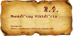 Munkácsy Viktória névjegykártya